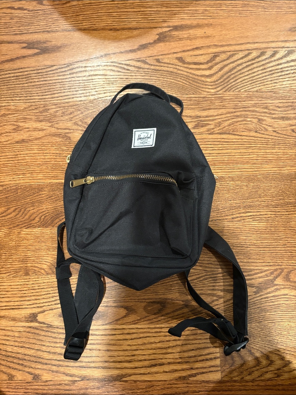 Herschel Supply Company Black Mini Backpack with Gold Zipper